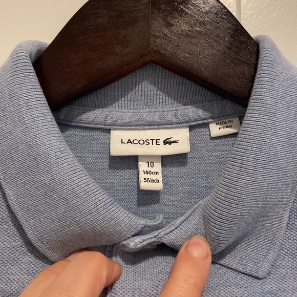 TWO Lacoste shirts for 10YR olds, slim fit, great condition - Picture 6 of 14